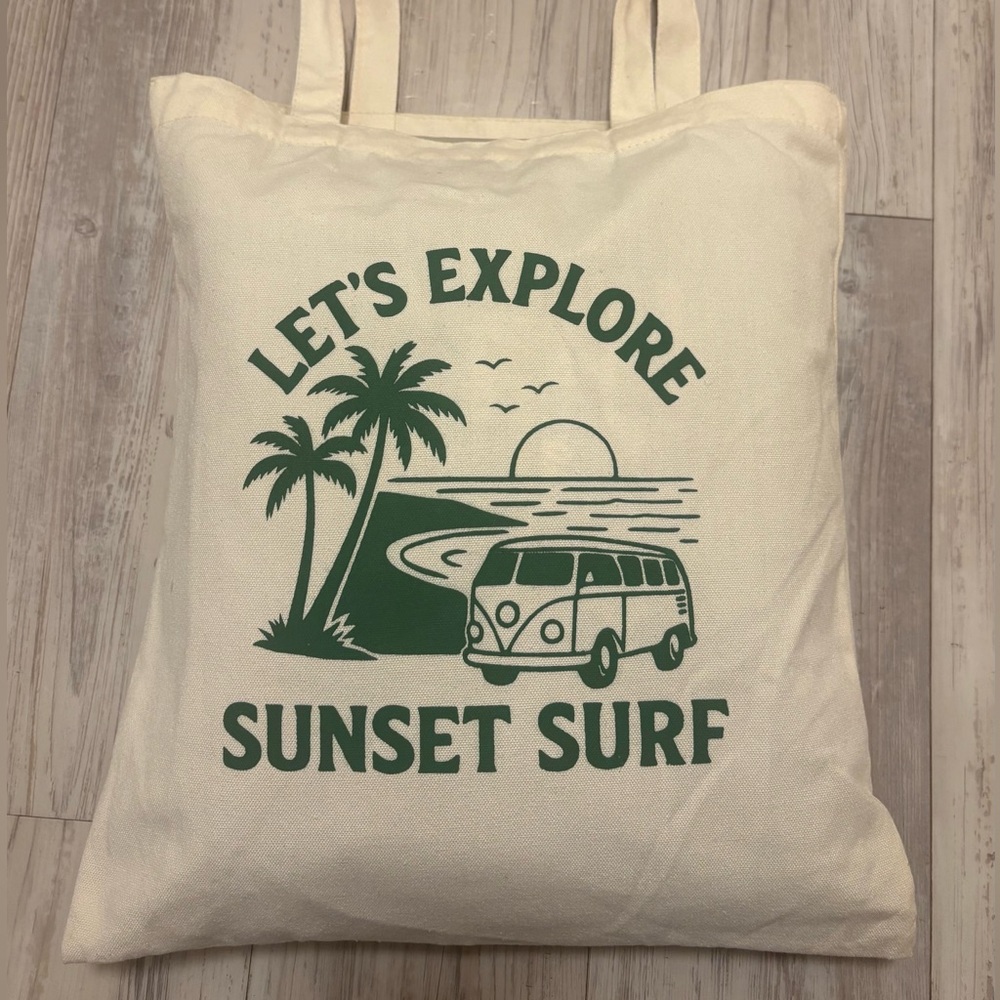 Sunset Surf Coastal Explore Hoodie Let's Explore Together Graphic Hoodie Medium - Picture 10 of 14